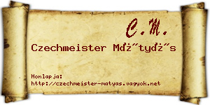 Czechmeister Mátyás névjegykártya