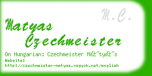 matyas czechmeister business card